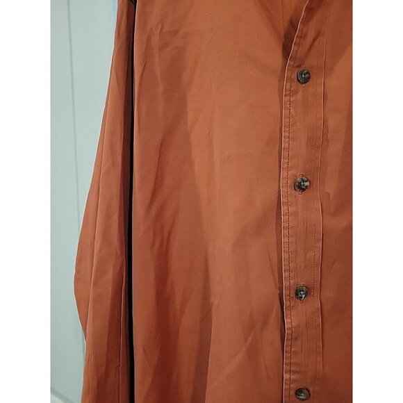 RedHead Shirt Mens 3XL Orange Long Sleeve Cotton Chore Work Button Up - Picture 4 of 7